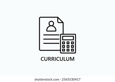 Curriculum Isolated Vector, Icon Or Logo Sign Symbol Illustration