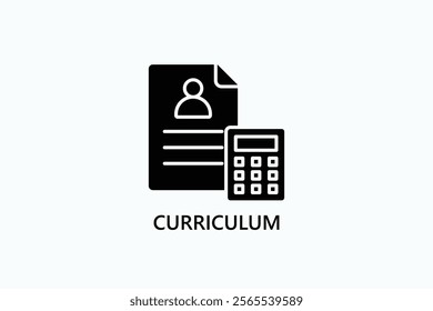 Curriculum Isolated Vector, Icon Or Logo Sign Symbol Illustration