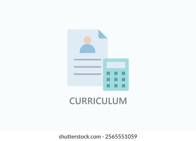 Curriculum Isolated Vector, Icon Or Logo Sign Symbol Illustration