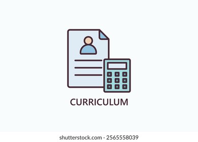 Curriculum Isolated Vector, Icon Or Logo Sign Symbol Illustration