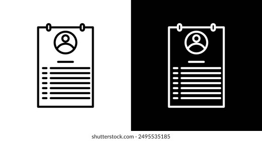 Curriculum line icon vector illustration set.