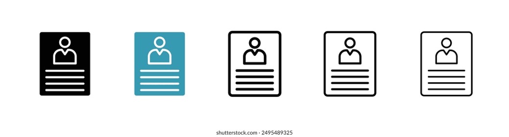 Curriculum line icon vector set.