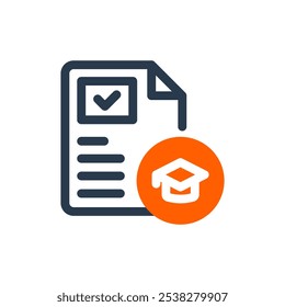 Curriculum on Learning Management System Vector Icon