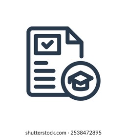 Curriculum on Learning Management System Vector Icon