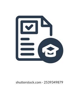 Curriculum on Learning Management System Vector Icon