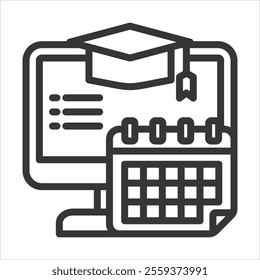 Curriculum Outline Icon Vector Illustration