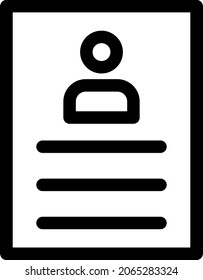 Curriculum Outline Vector Icon Design
