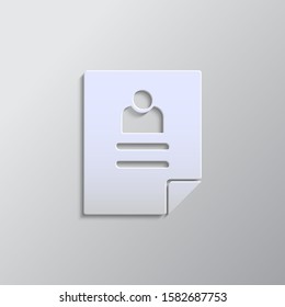 curriculum paper style, icon- Paper style vector icon.