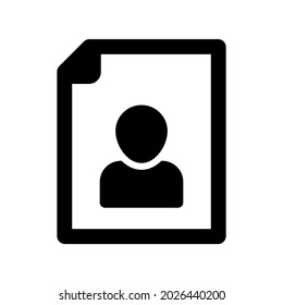 Curriculum portfolio icon.user,page (vector illustration)