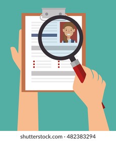 curriculum recruitment employee isolated