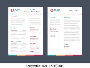 Curriculum vitae CV Resume Template Design | Personal Details for Job Application  