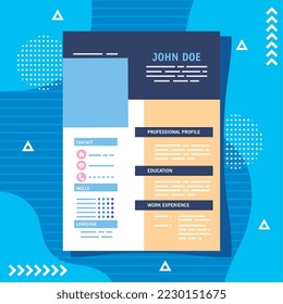 curriculum template document form icon