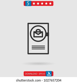 curriculum vector icon