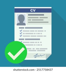 Curriculum Vitae accepted (flat design)
