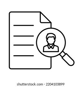 Curriculum vitae Black outline Vector Icon

