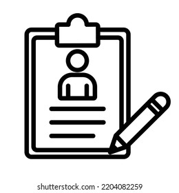 Curriculum vitae Bold Outline Vector icons that can easily modify


