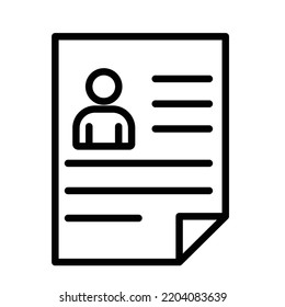Curriculum vitae Bold Outline Vector icons that can easily modify