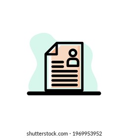 Curriculum Vitae Conceptual Icon Vector Illustration Design eps10