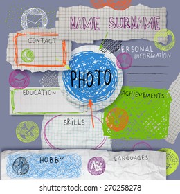Curriculum vitae creative template. CV/ Resume design.