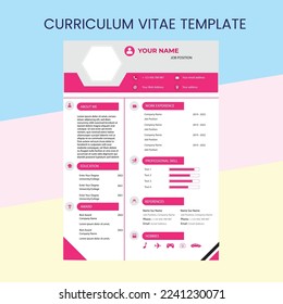 Curriculum Vitae, CV, Resume Template