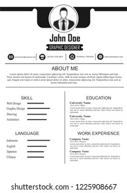 Curriculum vitae (CV) simple design