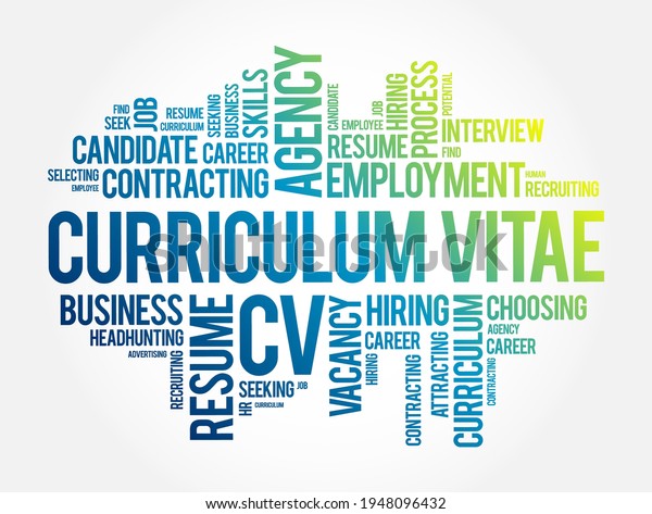 Curriculum Vitae Cv Word Cloud Collage Stock Vector (Royalty Free