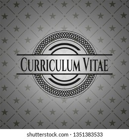 Curriculum Vitae dark emblem. Retro