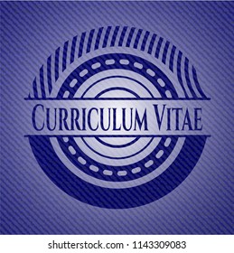 Curriculum Vitae with denim texture