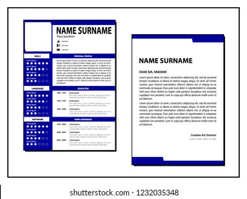 Curriculum Vitae Design Stock Vector (royalty Free) 1232035348 