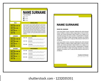 Curriculum Vitae Design Stock Vector (Royalty Free) 1232035351 ...