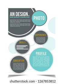 curriculum vitae design graphic blue
