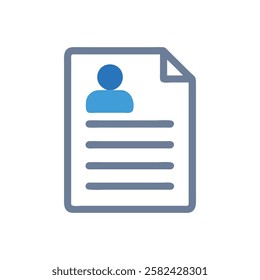 Curriculum vitae design icon representing job applications.