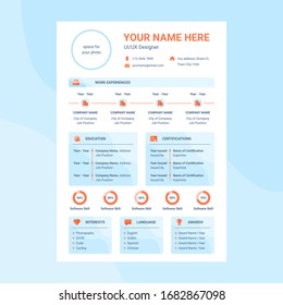curriculum vitae design template infographic, liquid/ fluid style
