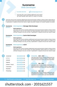 Curriculum Vitae with an elegant design with a blend of suitable colors and can be used in all fields to apply for jobs