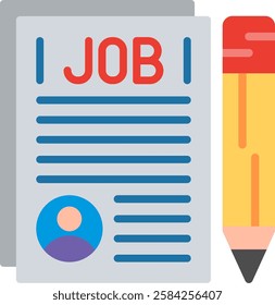 Curriculum Vitae Flat Illustration Vector Design