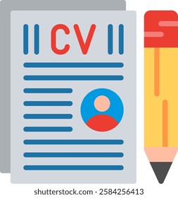 Curriculum Vitae Flat Illustration Vector Design