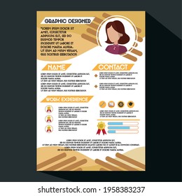 diseño gráfico de currículum vitae