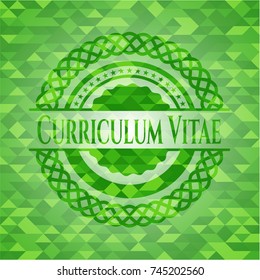 Curriculum Vitae green mosaic emblem