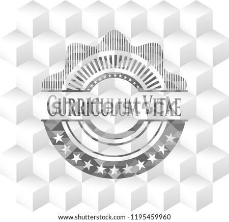 Curriculum Vitae Grey Emblem Vintage Geometric Stock Vector Royalty