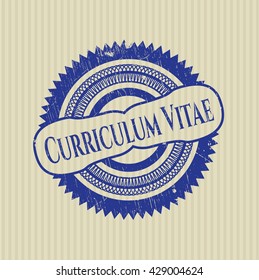 Curriculum Vitae grunge style stamp