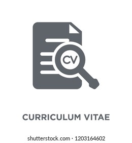 Curriculum vitae icon. Curriculum vitae design concept from Human resources collection. Simple element vector illustration on white background.