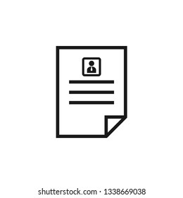 Curriculum vitae icon design template vector isolated illustration