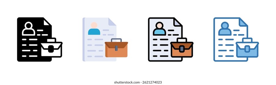 Curriculum Vitae Icon Element For Design