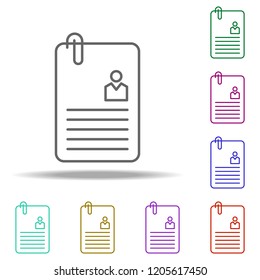 curriculum vitae icon. Elements of Web in multi color style icons. Simple icon for websites, web design, mobile app, info graphics