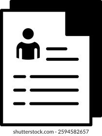 Curriculum Vitae Icon Glyph Vector Illustration