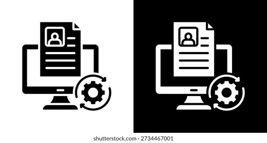 Curriculum Vitae Icon Set Vector Collection Isolated In Black And White
