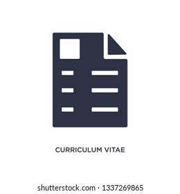 curriculum vitae icon. Simple element illustration from human resources concept. curriculum vitae editable symbol design on white background. Can be use for web and mobile.
