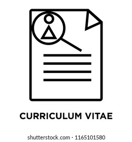 Curriculum vitae icon vector isolated on white background, Curriculum vitae transparent sign