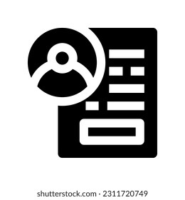curriculum vitae icon for your website, mobile, presentation, and logo design.