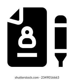 Lebenslauf-Symbol für Ihre Website, Ihr Handy, Ihre Präsentation und Ihr Logo-Design.